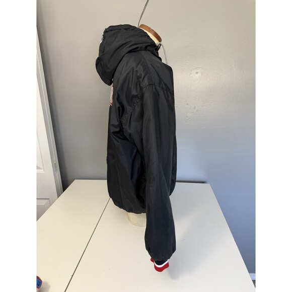 Vintage 90s Starter Detroit Red Wings Pullover Puffer Jacket Black 1/4 Zip Sz L - Picture 4 of 9